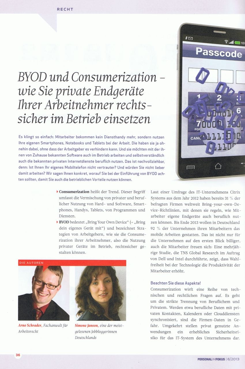 BYOD & Consumerization als Herausforderung für Personaler