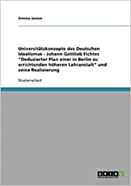Wissenschaftliche Veröffentlichung: Universitätskonzepte des Deutschen Idealismus {Lehrbuch/Hochschulschrift}